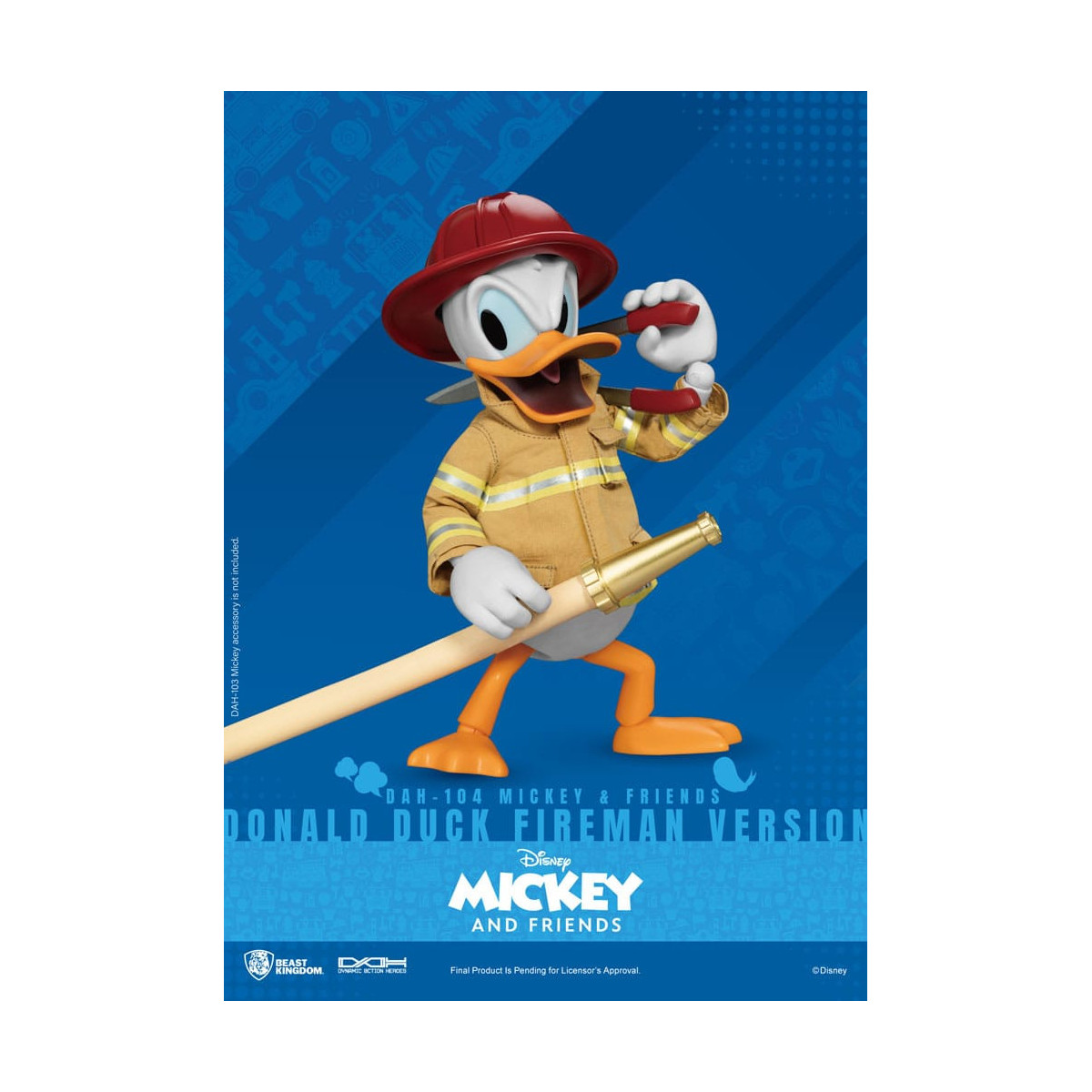 Beast Kingdom - Mickey Mouse & Friends - Pato Donald Bombero Ver. figura de acción Dynamic Action Heroes 1/9