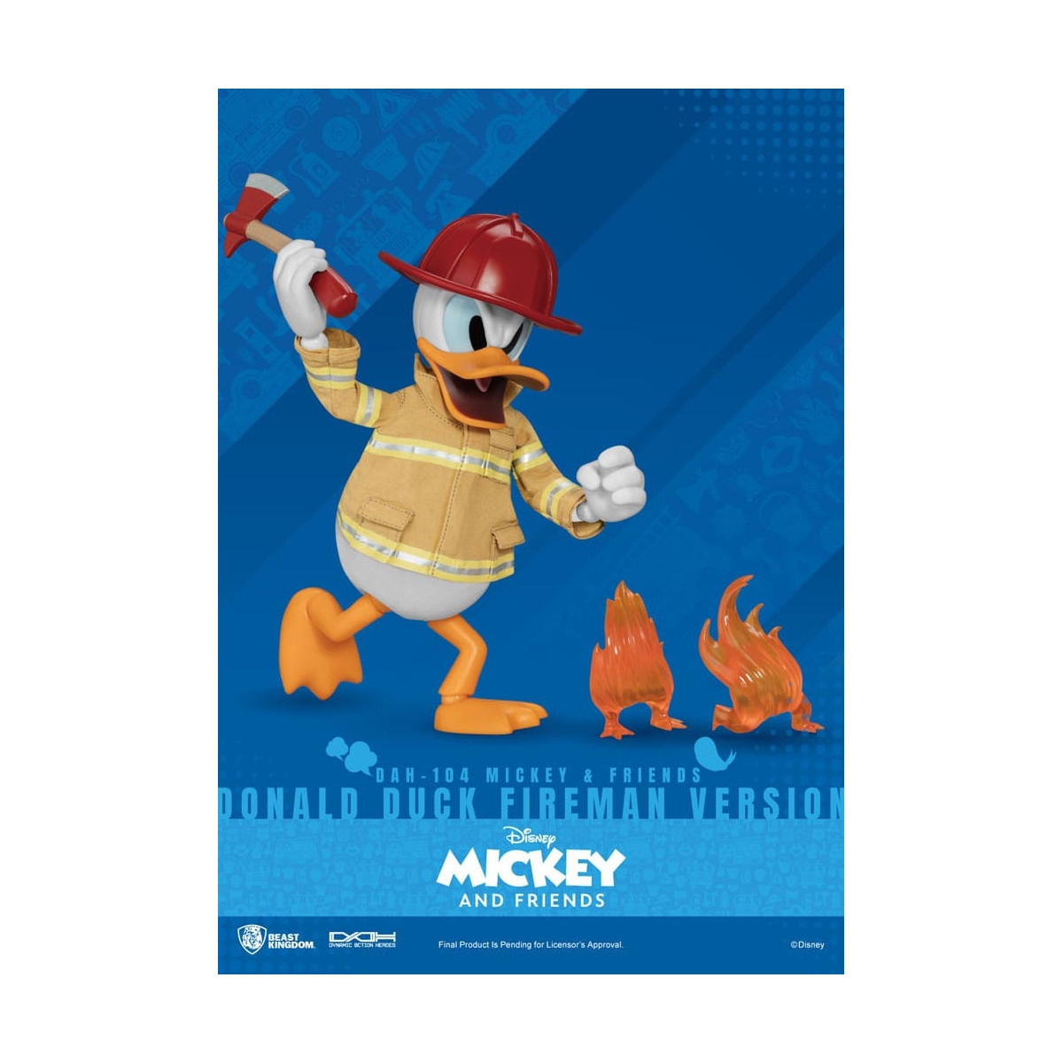 Beast Kingdom - Mickey Mouse & Friends - Pato Donald Bombero Ver. figura de acción Dynamic Action Heroes 1/9