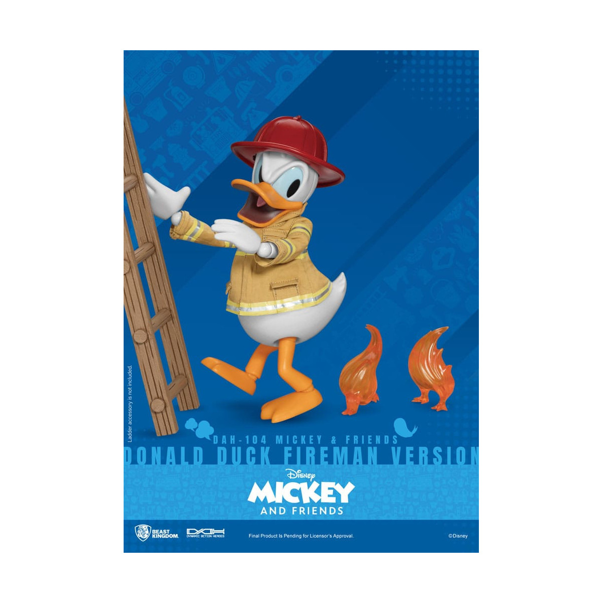 Beast Kingdom - Mickey Mouse & Friends - Pato Donald Bombero Ver. figura de acción Dynamic Action Heroes 1/9