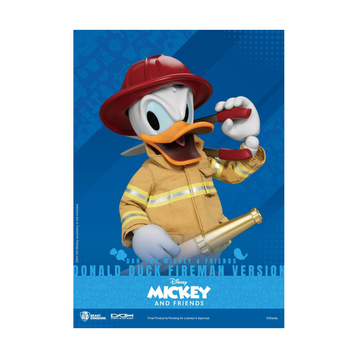Beast Kingdom - Mickey Mouse & Friends - Pato Donald Bombero Ver. figura de acción Dynamic Action Heroes 1/9
