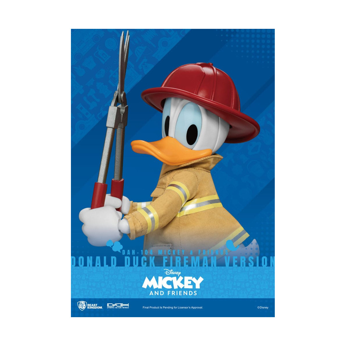 Beast Kingdom - Mickey Mouse & Friends - Pato Donald Bombero Ver. figura de acción Dynamic Action Heroes 1/9