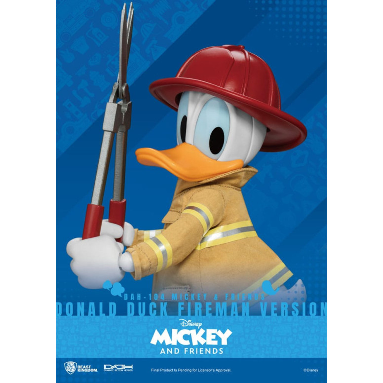 Beast Kingdom - Mickey Mouse & Friends - Pato Donald Bombero Ver. figura de acción Dynamic Action Heroes 1/9