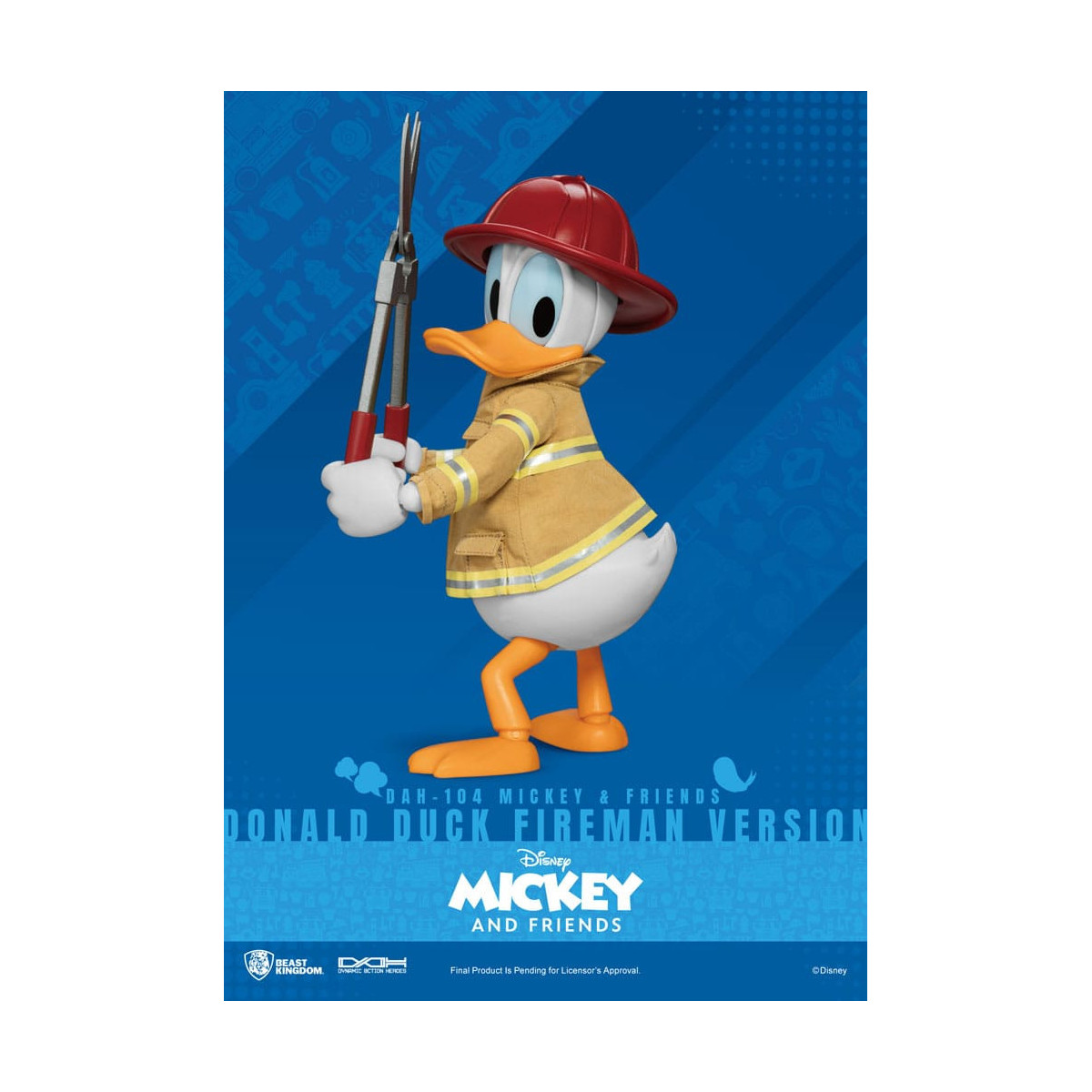 Beast Kingdom - Mickey Mouse & Friends - Pato Donald Bombero Ver. figura de acción Dynamic Action Heroes 1/9