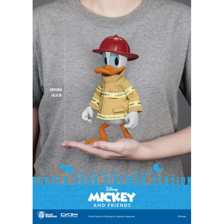 Beast Kingdom - Mickey Mouse & Friends - Pato Donald Bombero Ver. figura de acción Dynamic Action Heroes 1/9