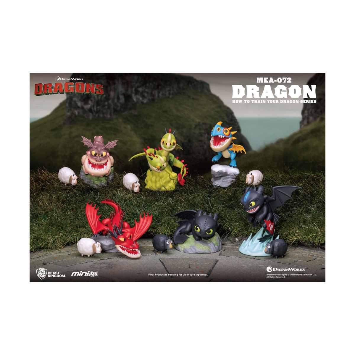 Beast Kingdom - Mini Egg Attack - Cómo entrenar a su Dragon - set de 6 miniaturas