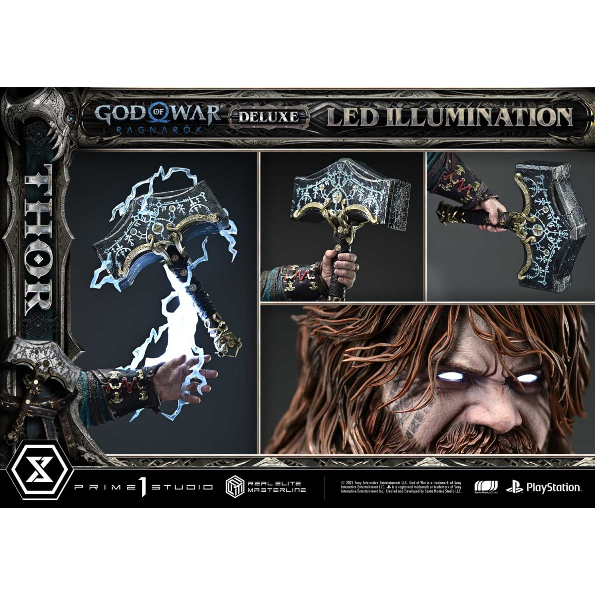 Prime 1 Studio - God of War: Ragnarok - Thor Deluxe Bonus Version - Real Elite Masterline Series 1/3