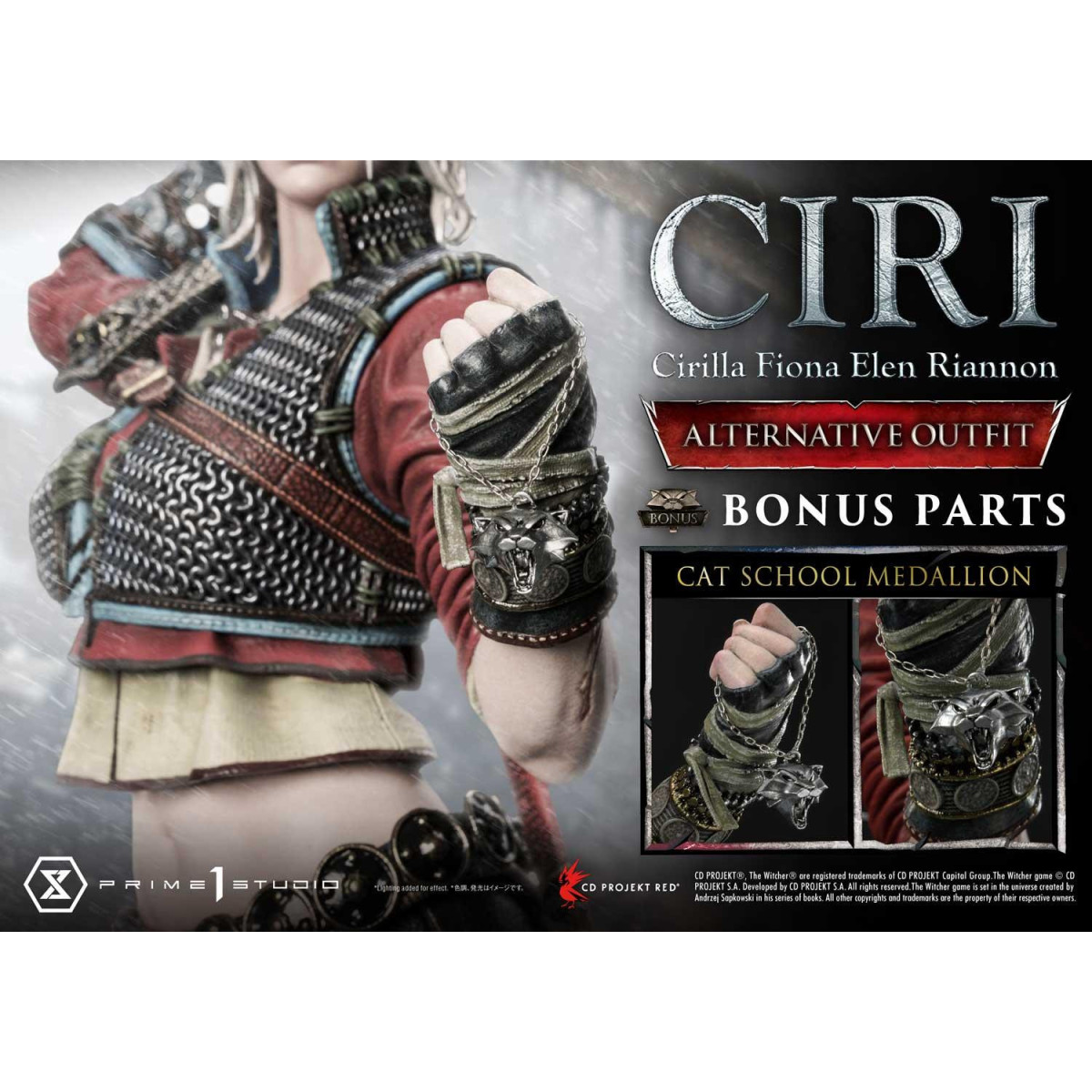 Prime 1 Studio - The Witcher 3: Wild Hunt - Ciri Fiona Elen Riannon Traje Alternativo DX Bonus Version Premium Masterline 1/4