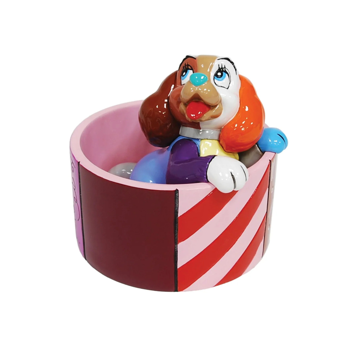 Enesco Disney - Minifigura Romero Britto Dama 70 Aniversario - La dama y el vagabundo