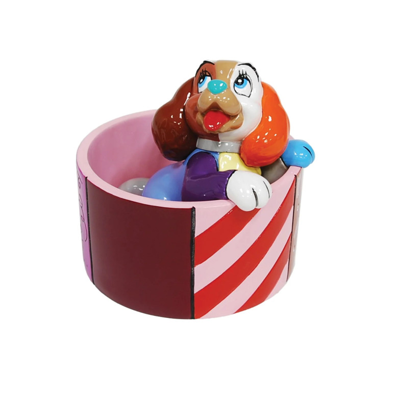 Enesco Disney - Minifigura Romero Britto Dama 70 Aniversario - La dama y el vagabundo