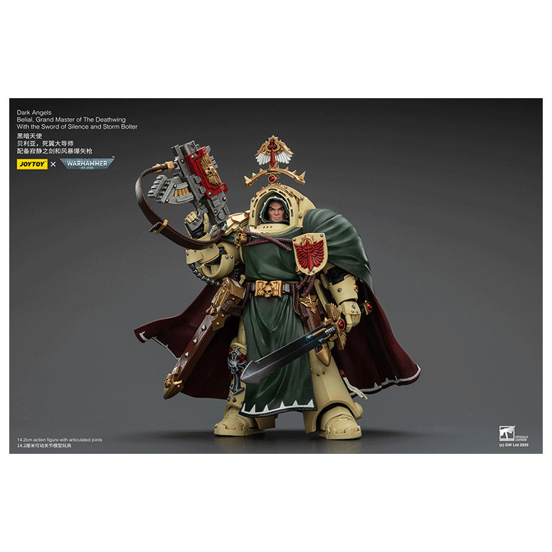 JoyToy Space Marines - Dark Angels - Belial, Gran Maestro de los Alamuerte con la Espada del Silencio y el Proyectil de Tormenta