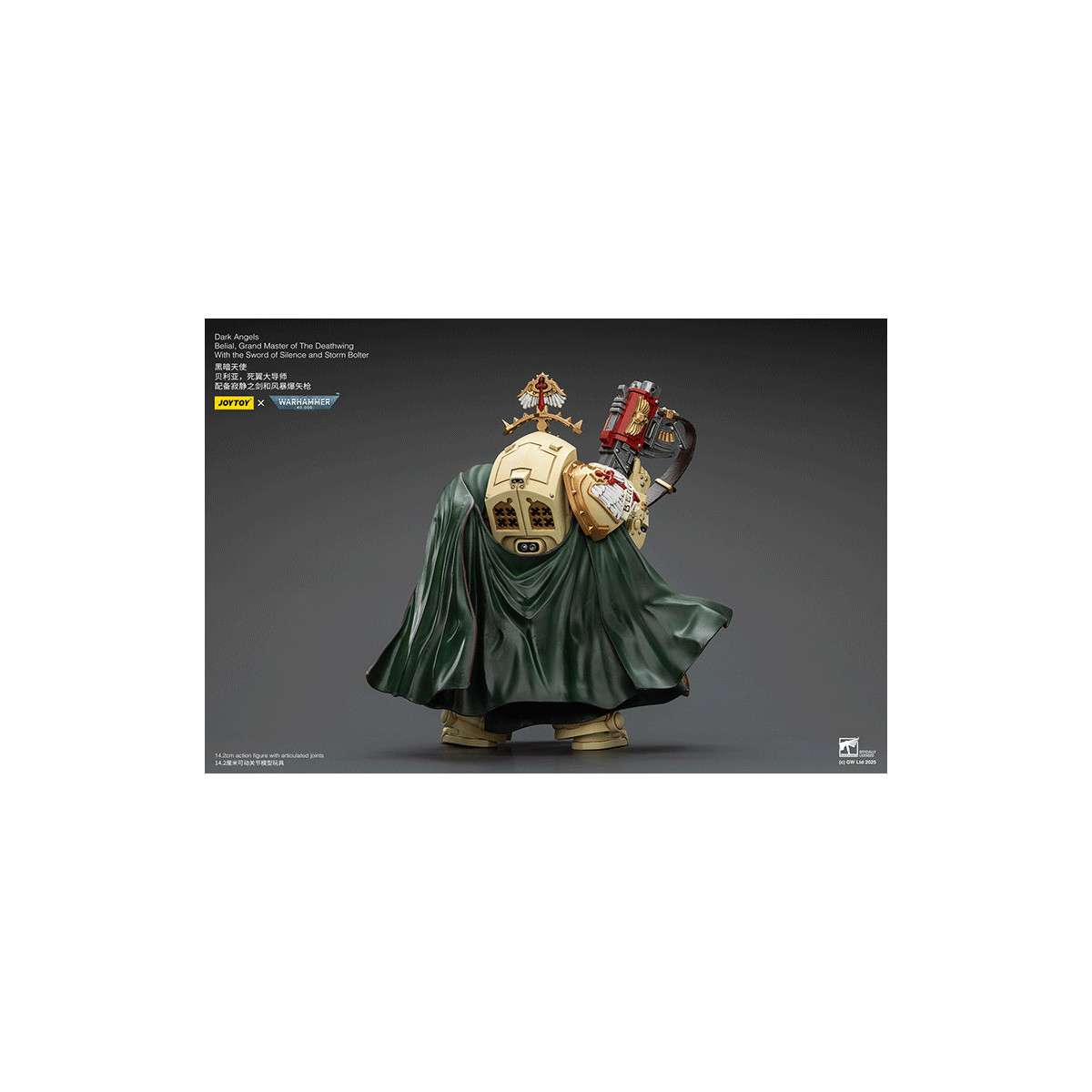 JoyToy Space Marines - Dark Angels - Belial, Gran Maestro de los Alamuerte con la Espada del Silencio y el Proyectil de Tormenta