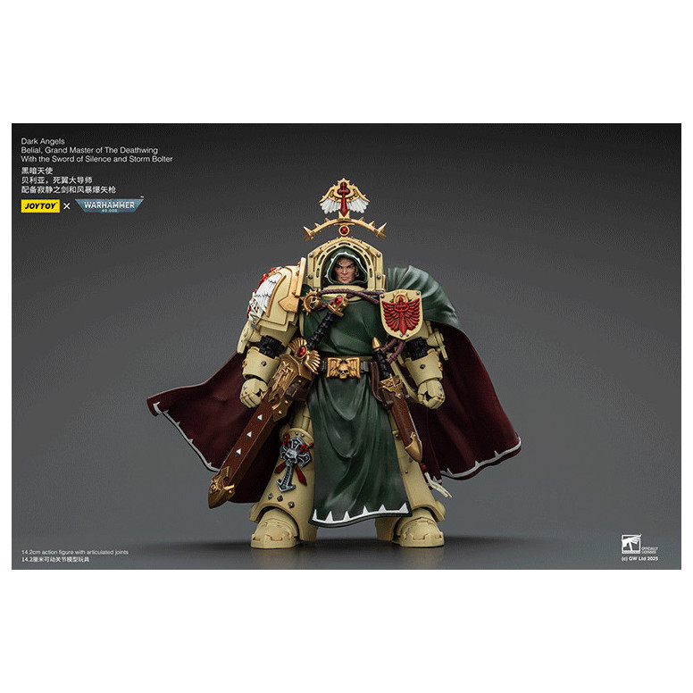 JoyToy Space Marines - Dark Angels - Belial, Gran Maestro de los Alamuerte con la Espada del Silencio y el Proyectil de Tormenta