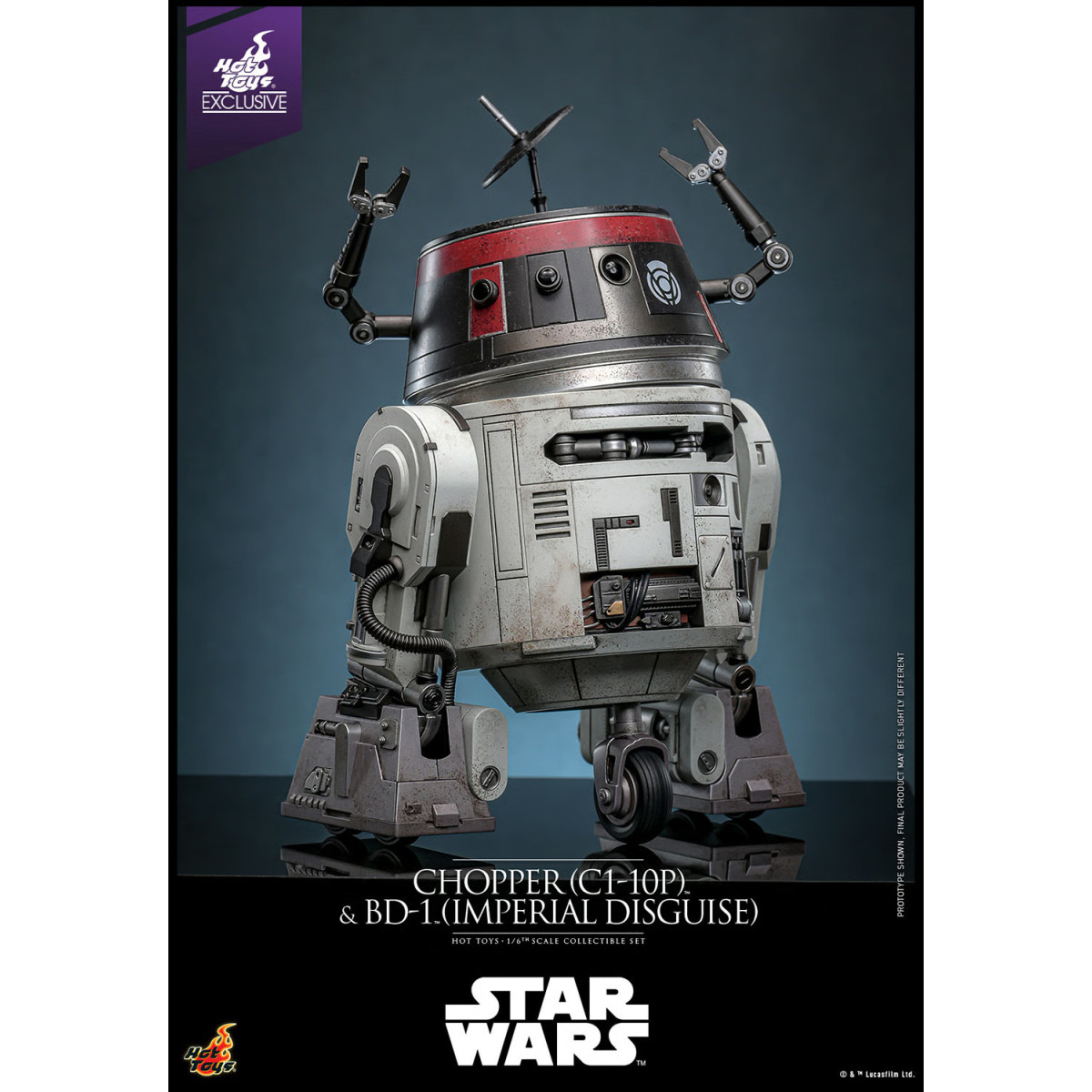 Hot Toys Star Wars - Chopper (C1-10P) & BD-1 (Imperial Disguise) - Rebels Hot Toys Exclusivo