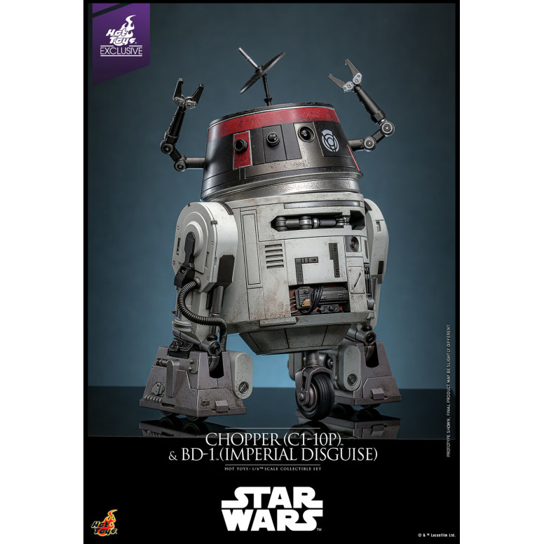 Hot Toys Star Wars - Chopper (C1-10P) & BD-1 (Imperial Disguise) - Rebels Hot Toys Exclusivo