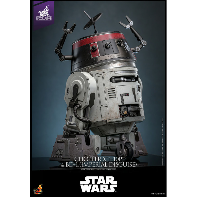 Hot Toys Star Wars - Chopper (C1-10P) & BD-1 (Imperial Disguise) - Rebels Hot Toys Exclusivo
