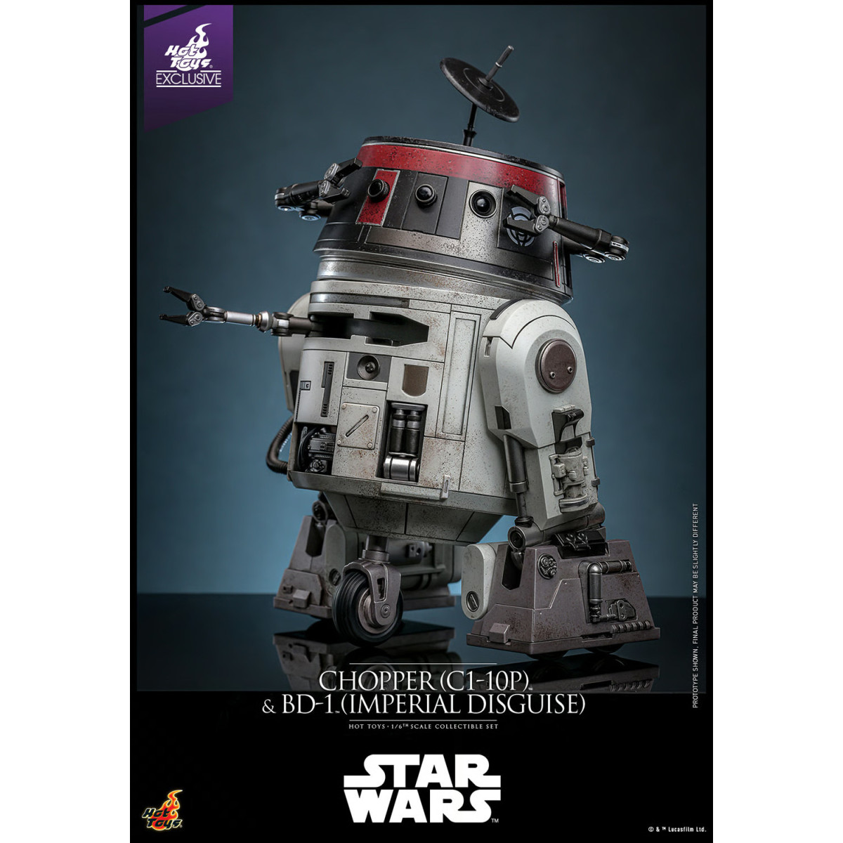 Hot Toys Star Wars - Chopper (C1-10P) & BD-1 (Imperial Disguise) - Rebels Hot Toys Exclusivo