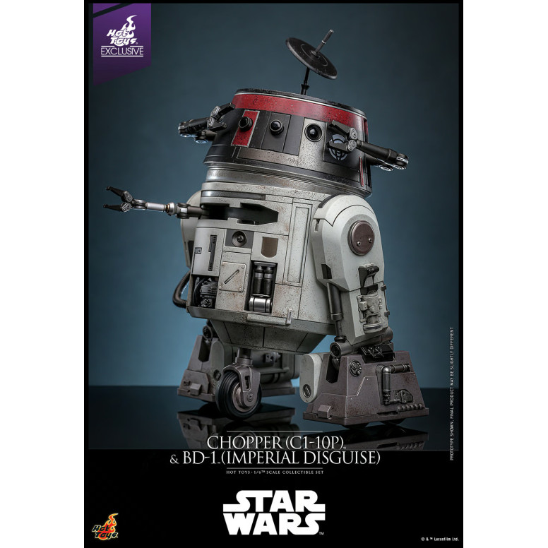 Hot Toys Star Wars - Chopper (C1-10P) & BD-1 (Imperial Disguise) - Rebels Hot Toys Exclusivo