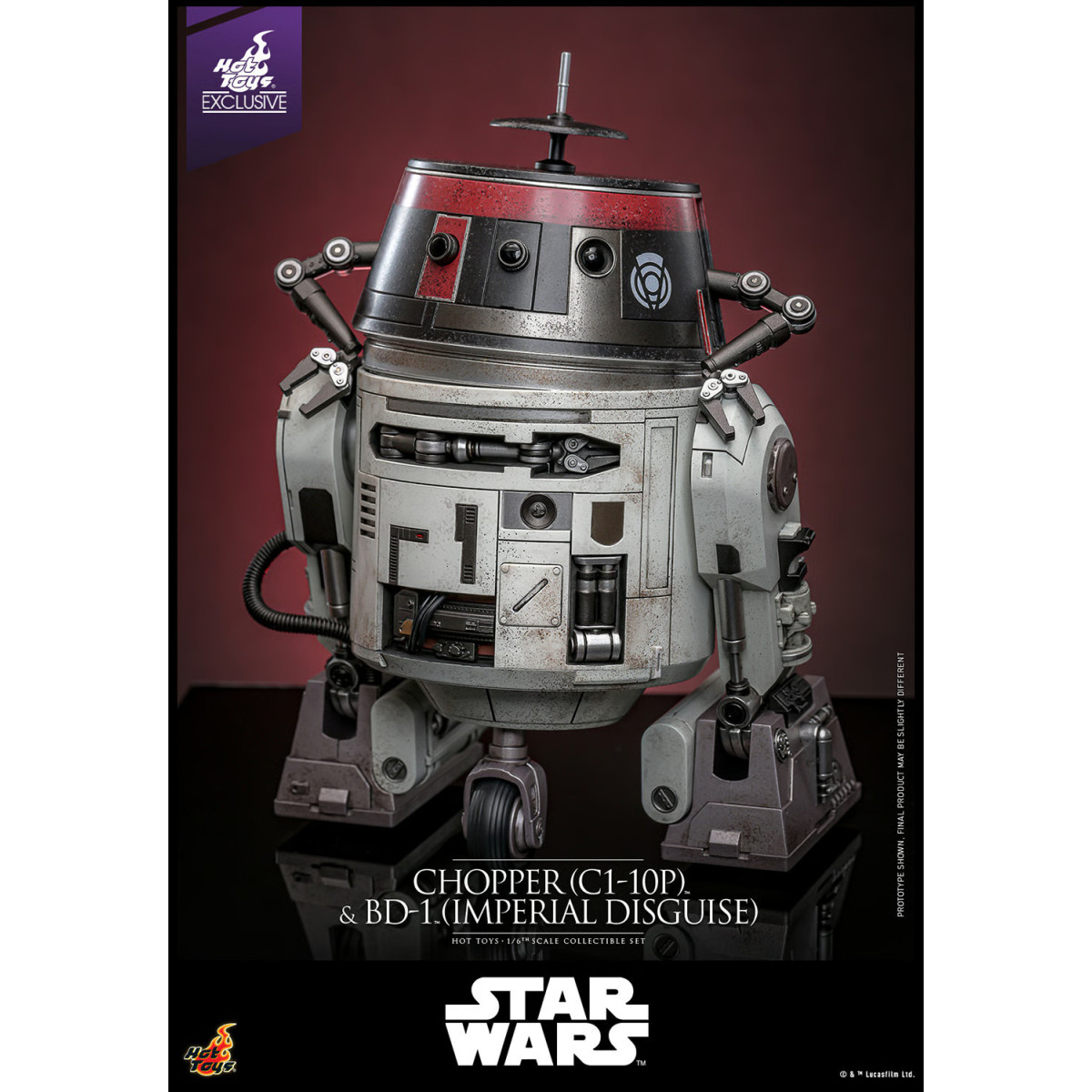 Hot Toys Star Wars - Chopper (C1-10P) & BD-1 (Imperial Disguise) - Rebels Hot Toys Exclusivo