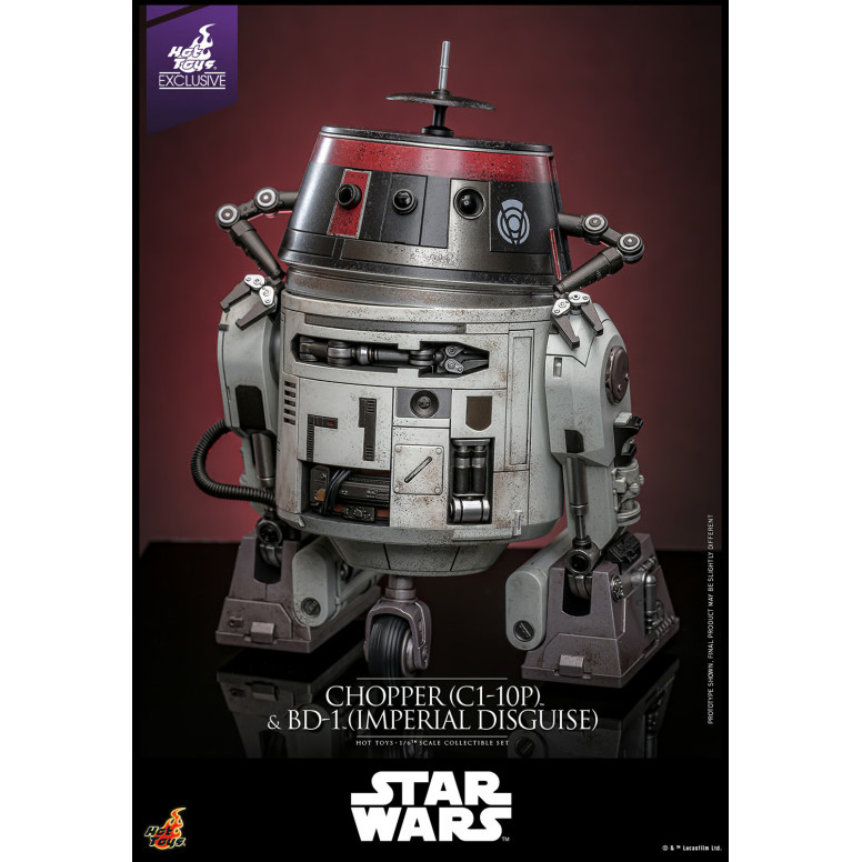 Hot Toys Star Wars - Chopper (C1-10P) & BD-1 (Imperial Disguise) - Rebels Hot Toys Exclusivo