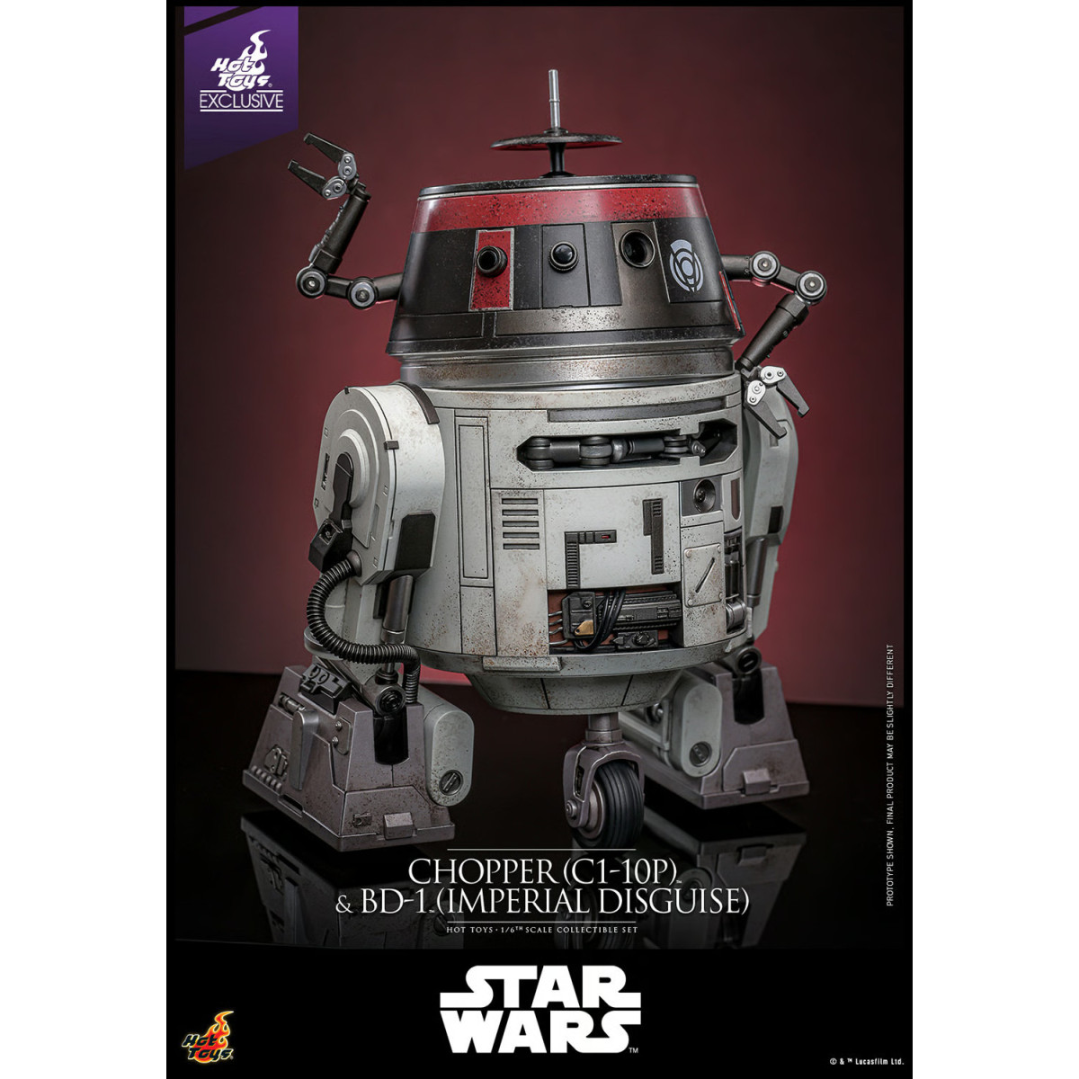 Hot Toys Star Wars - Chopper (C1-10P) & BD-1 (Imperial Disguise) - Rebels Hot Toys Exclusivo