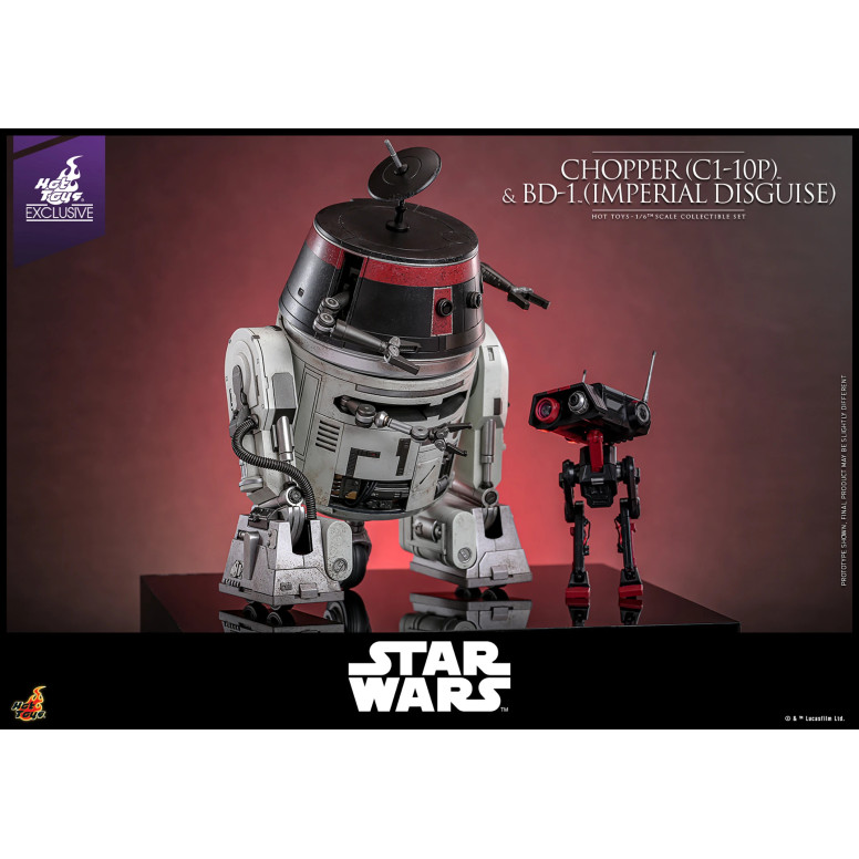 Hot Toys Star Wars - Chopper (C1-10P) & BD-1 (Imperial Disguise) - Rebels Hot Toys Exclusivo