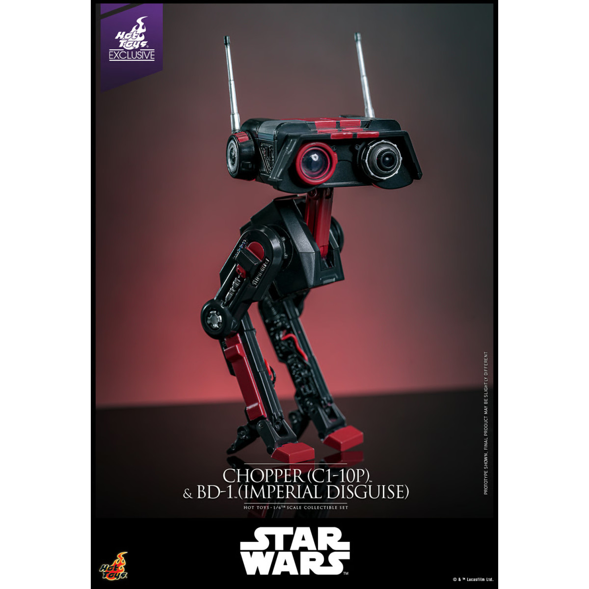 Hot Toys Star Wars - Chopper (C1-10P) & BD-1 (Imperial Disguise) - Rebels Hot Toys Exclusivo