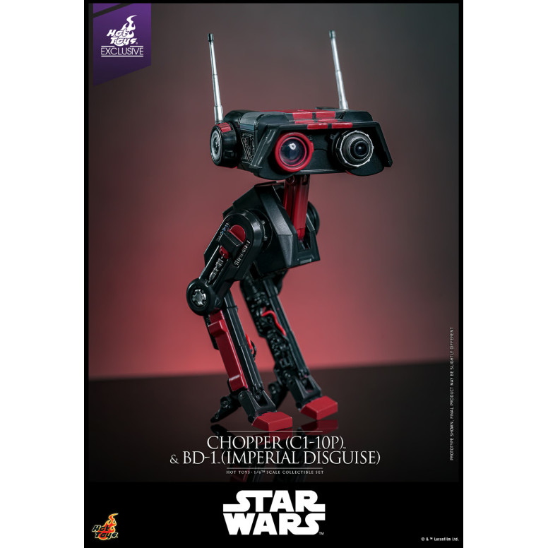 Hot Toys Star Wars - Chopper (C1-10P) & BD-1 (Imperial Disguise) - Rebels Hot Toys Exclusivo