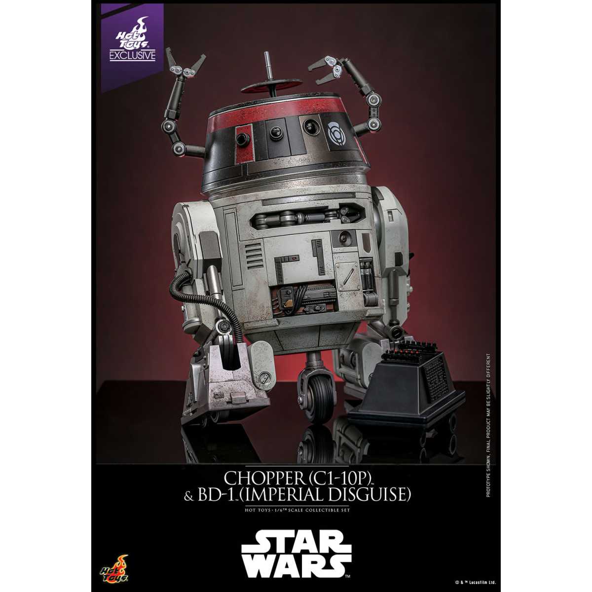 Hot Toys Star Wars - Chopper (C1-10P) & BD-1 (Imperial Disguise) - Rebels Hot Toys Exclusivo