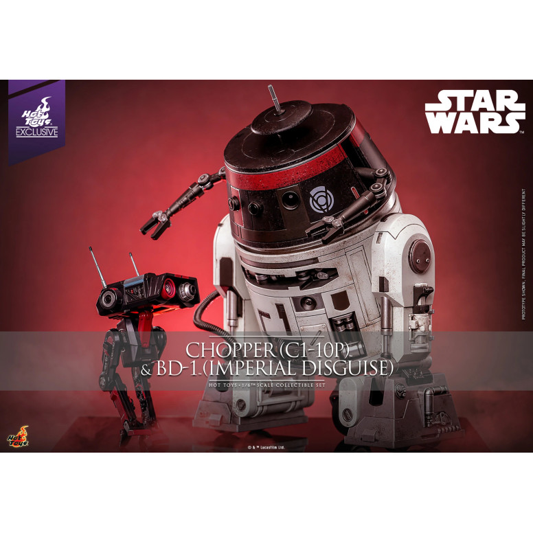 Hot Toys Star Wars - Chopper (C1-10P) & BD-1 (Imperial Disguise) - Rebels Hot Toys Exclusivo