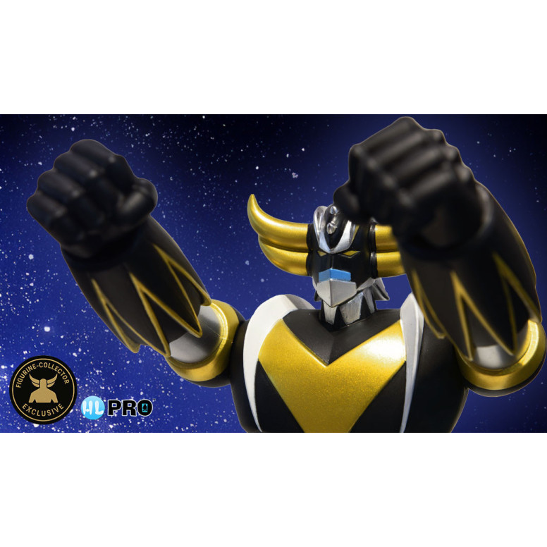 HL Pro - Grendizer Coleccionista de Figuras Exclusivo Negro y Oro - Jumbo Machinder - Shogun Warrior Ufo Robot Grendizer