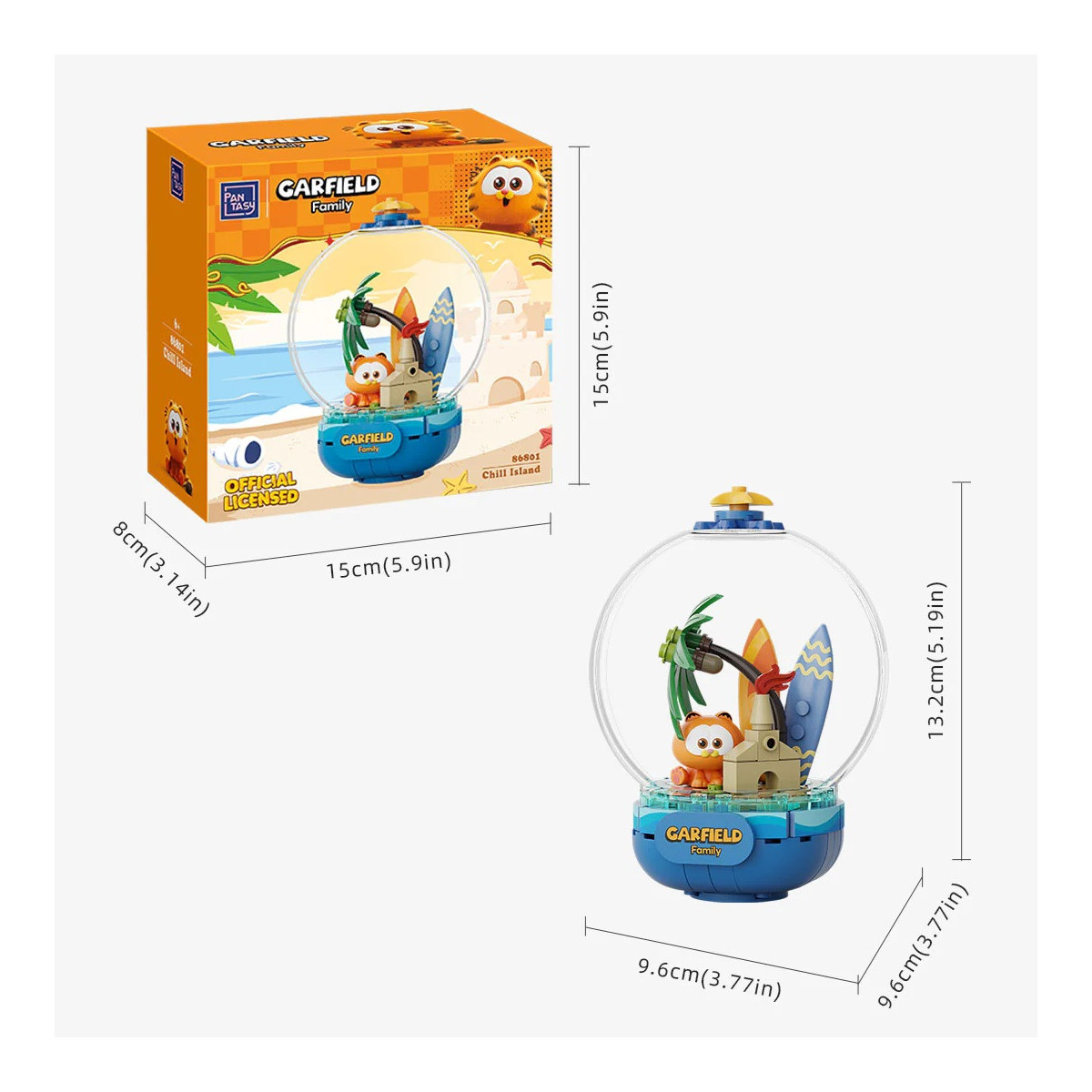 Pantasy - Garfield Serie Bola de Cristal - Garfield Chill Island (set to build)