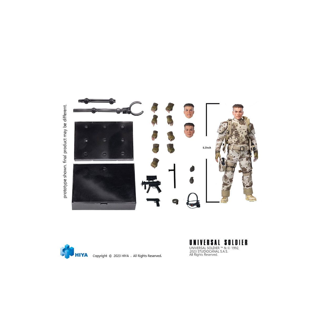 HIYA TOYS - Exquisite Super Series 1/12 - Soldado Universal (1992) Andrew Scott figura de acción