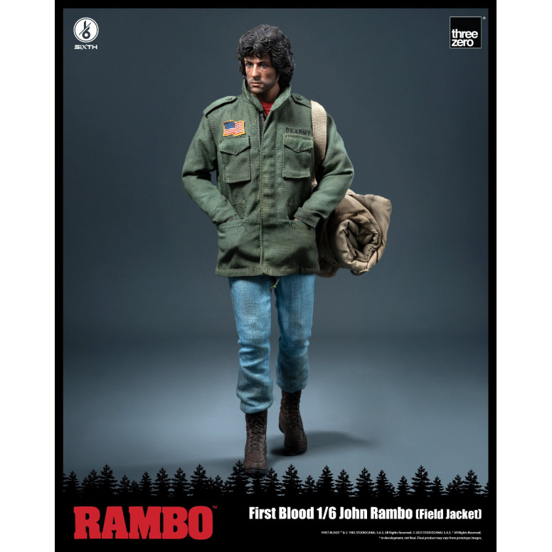 Three Zero - Rambo I - Figura de acción 1/6 - John Rambo Chaqueta de campaña - 30cm