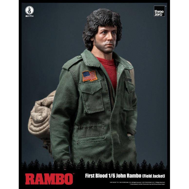 Three Zero - Rambo I - Figura de acción 1/6 - John Rambo Chaqueta de campaña - 30cm