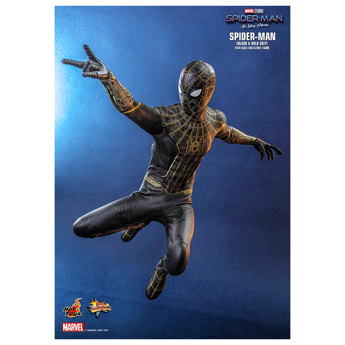  Hot Toys Marvel's Spider-Man: No Way Home figura de acción Movie Masterpiece 1/6 Spider-Man (Black & Gold Suit) Figura de acció