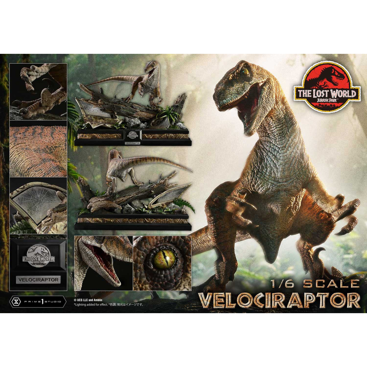 Prime 1 Studio - Jurassic Park II - statue Legacy Museum Collection 1/6 Velociraptor Bonus Version 41 cm