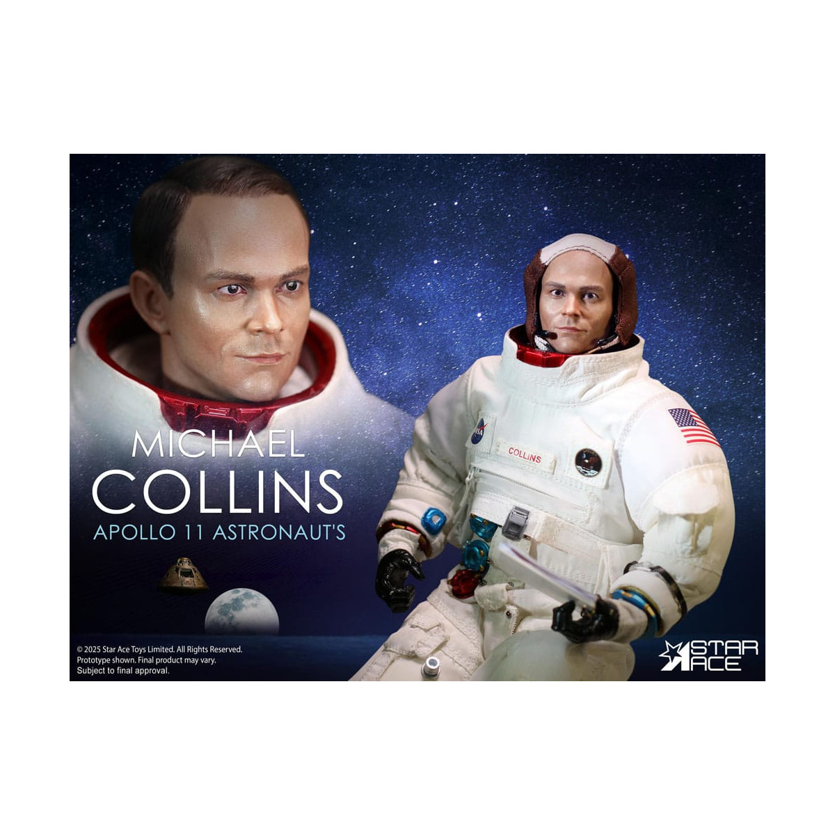 Star Ace - Apolo 11 - Michael Collins 1/6