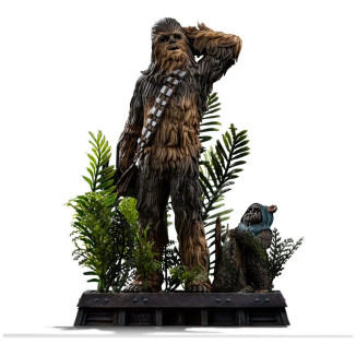 Iron Studios Star Wars - Chewbacca y Tokkat Arte Escala 1/10 - El Retorno del Jedi