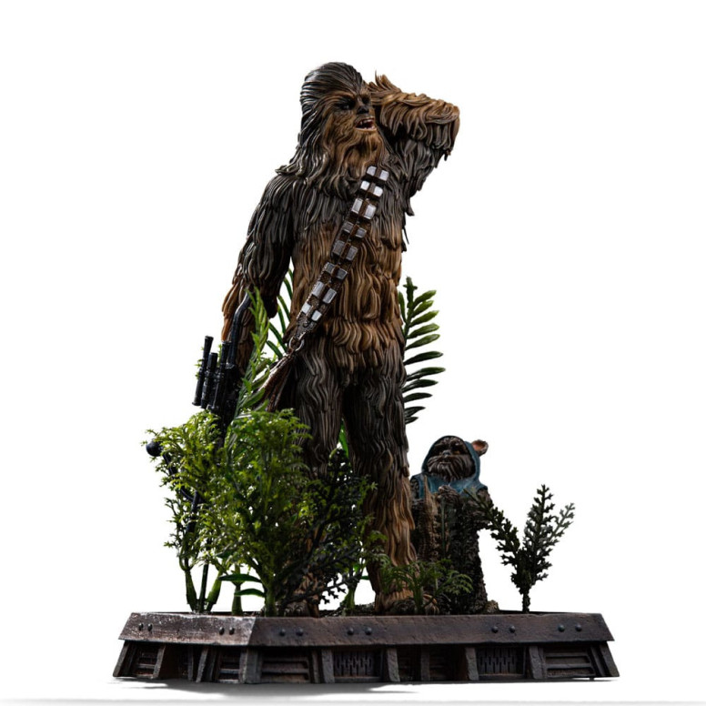 Iron Studios Star Wars - Chewbacca y Tokkat Arte Escala 1/10 - El Retorno del Jedi