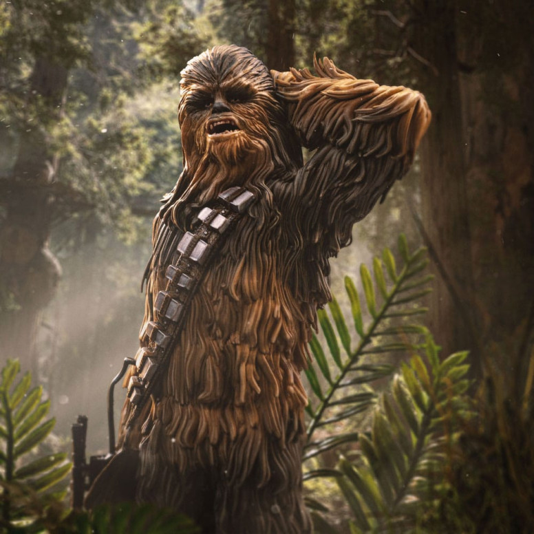 Iron Studios Star Wars - Chewbacca y Tokkat Arte Escala 1/10 - El Retorno del Jedi