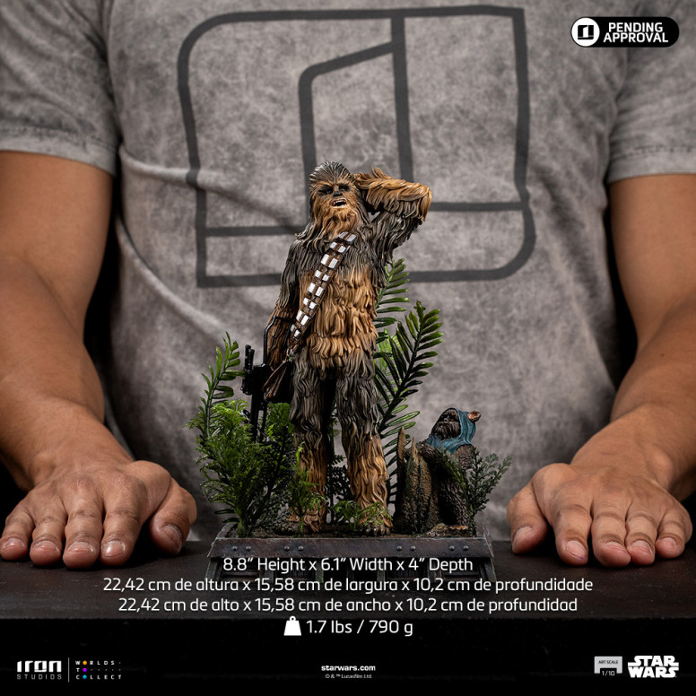 Iron Studios Star Wars - Chewbacca y Tokkat Arte Escala 1/10 - El Retorno del Jedi