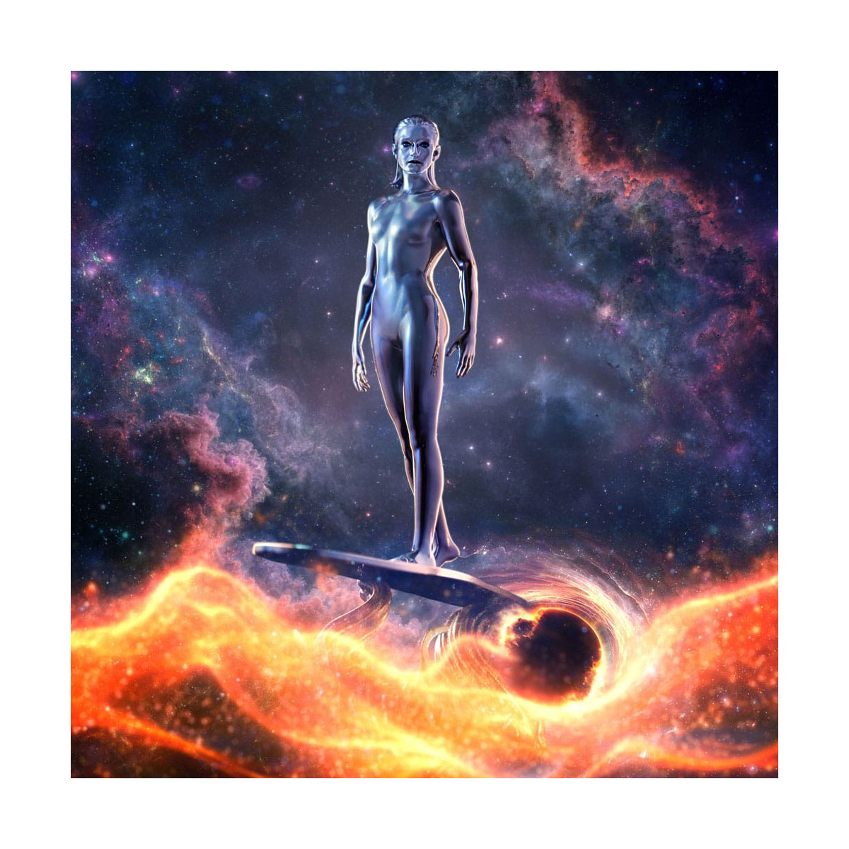 Iron Studios - Marvel Fantastic 4 - Silver Surfer Art Escala 1/10