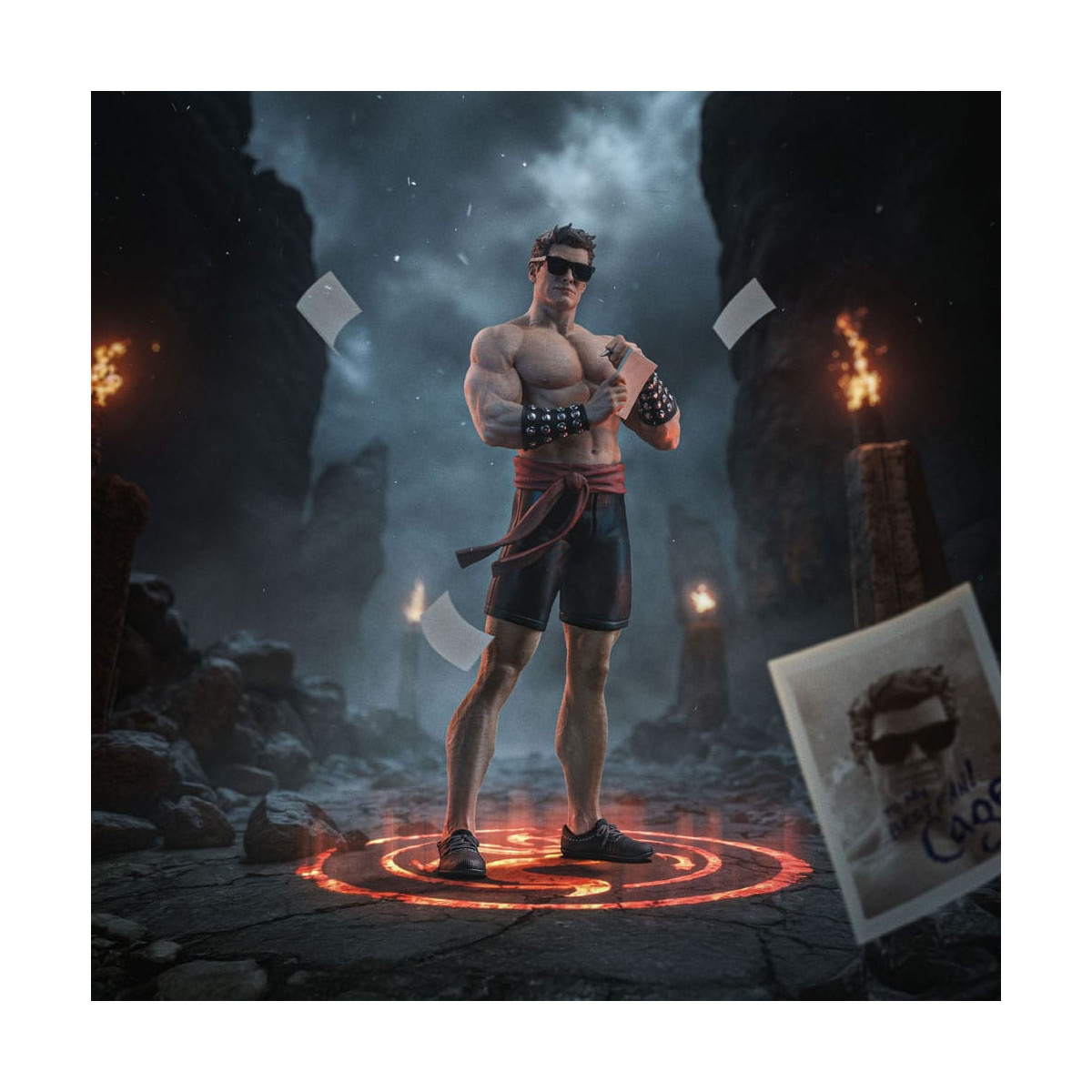 Iron Studios - Mortal Kombat - Johnny Cage Arte Escala 1/10