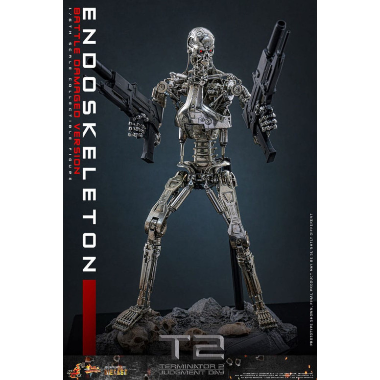 Hot Toys - Terminator 2: Judgment Day MMS 1/6 - Endoskeleton (Battle Damaged Version) Die cast MMS840D77