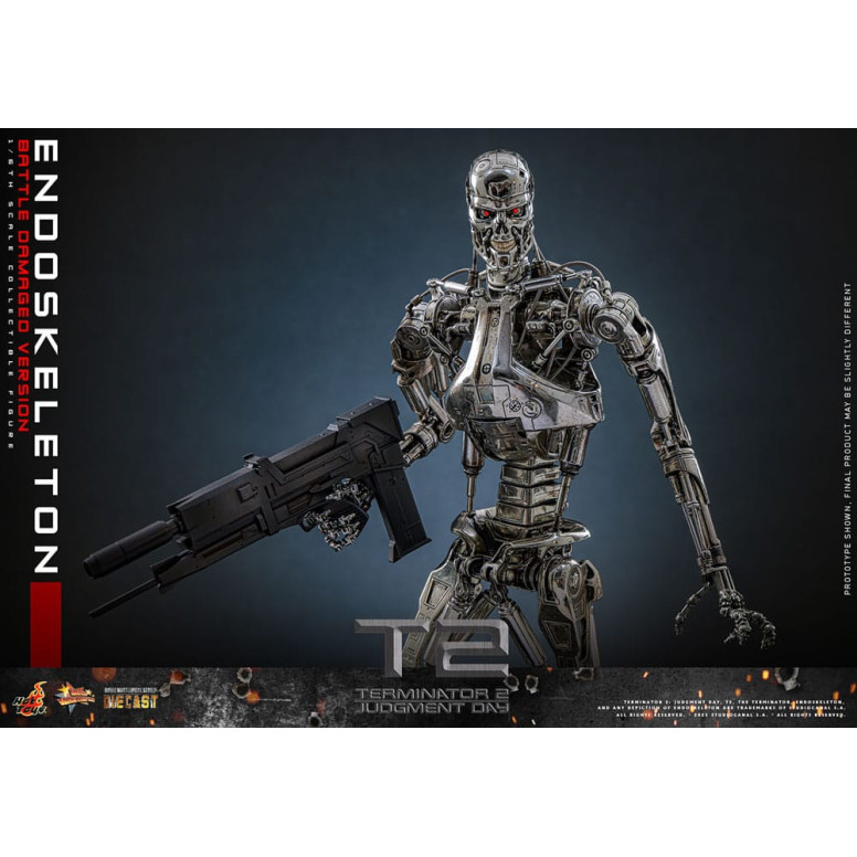 Hot Toys - Terminator 2: Judgment Day MMS 1/6 - Endoskeleton (Battle Damaged Version) Die cast MMS840D77
