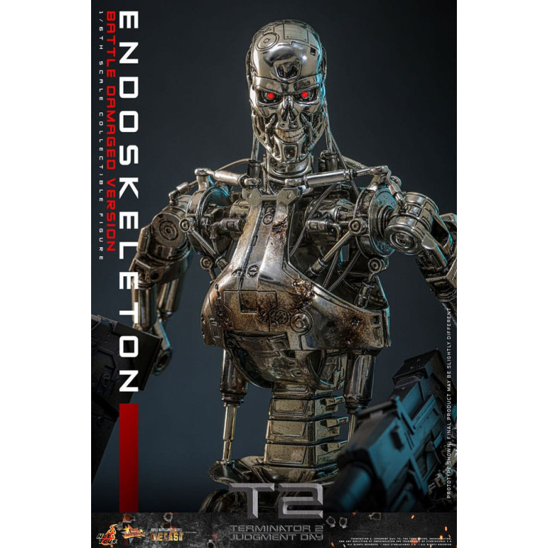 Hot Toys - Terminator 2: Judgment Day MMS 1/6 - Endoskeleton (Battle Damaged Version) Die cast MMS840D77