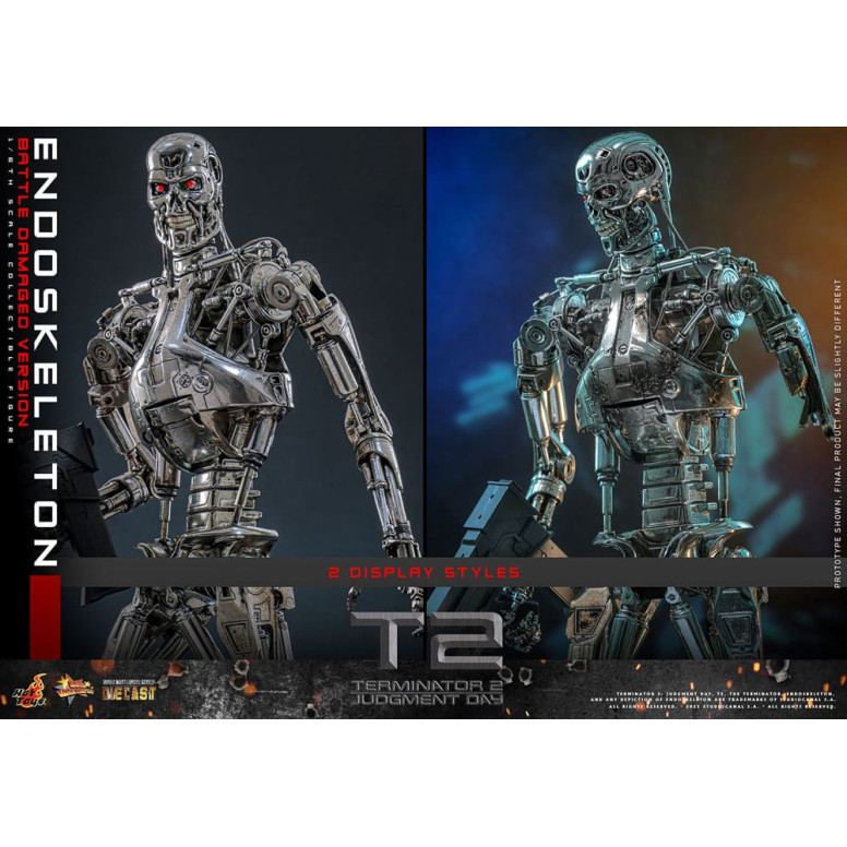 Hot Toys - Terminator 2: Judgment Day MMS 1/6 - Endoskeleton (Battle Damaged Version) Die cast MMS840D77