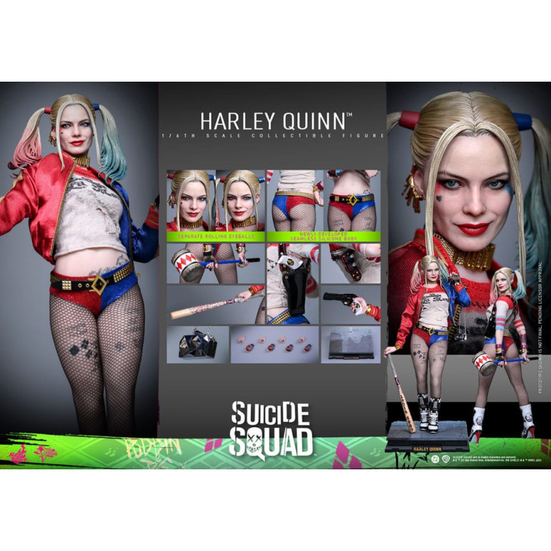 Hot Toys Escuadrón Suicida FIgurine 1/6 Harley Quinn | Figura Coleccionista
