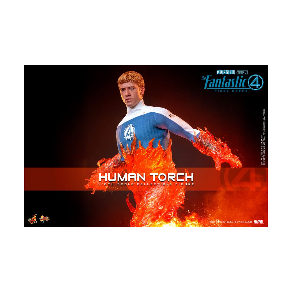 Hot Toys Marvel - Fantastic Four: First Steps - Antorcha Humana MMS 1/6 - Johnny Storm