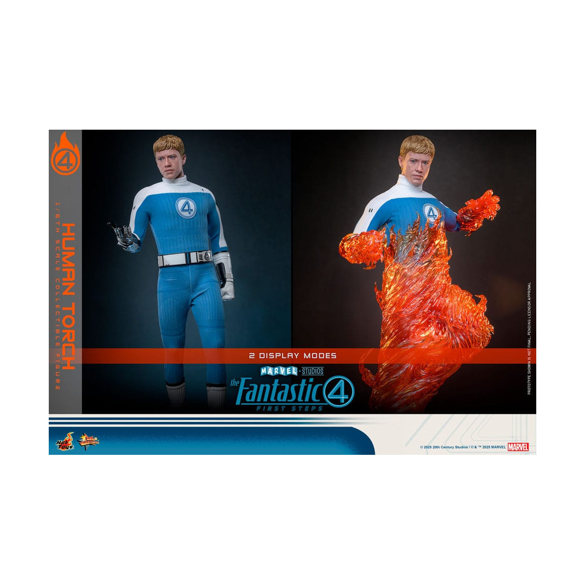 Hot Toys Marvel - Fantastic Four: First Steps - Antorcha Humana MMS 1/6 - Johnny Storm